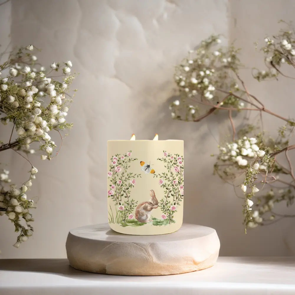 Easter Garden Candle, Sea Salt Rosewood