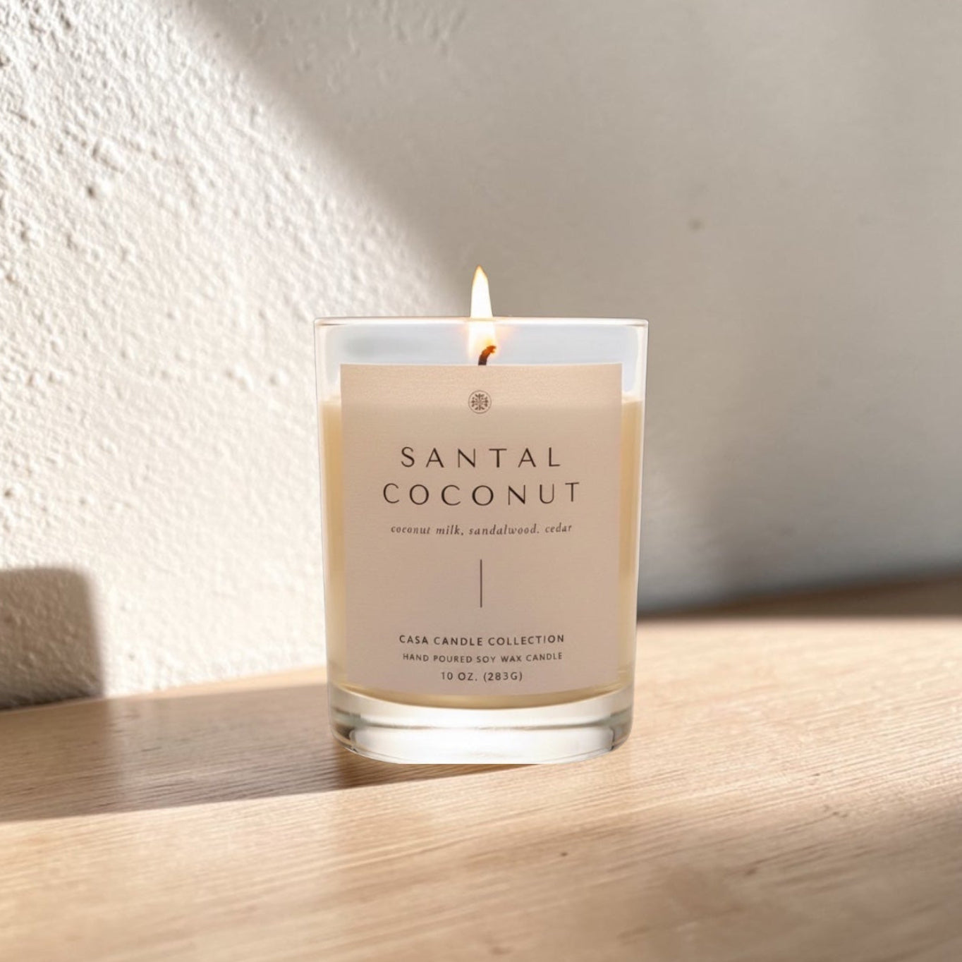 Santal Coconut, Classic Candle - Casa Candle