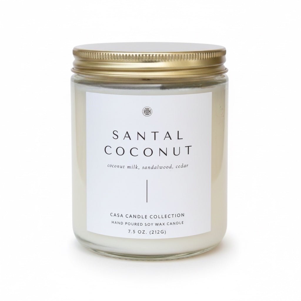 Santal Coconut, Jar Candle - Casa Candle