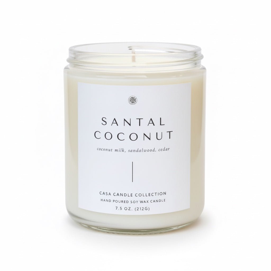 Santal Coconut, Jar Candle - Casa Candle
